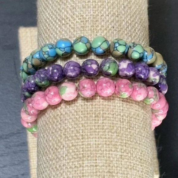 Handcrafted gemstone beaded bracelet - Picture 4 of 9